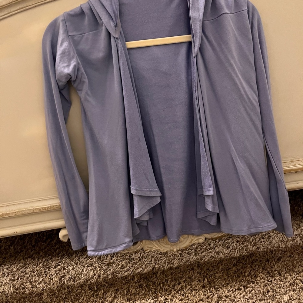 Lavender Open Front Cardigan